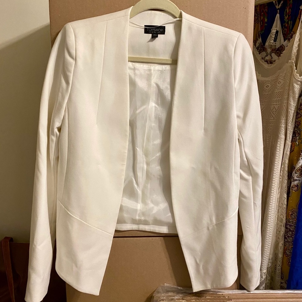 White Topshop Blazer - Size 6